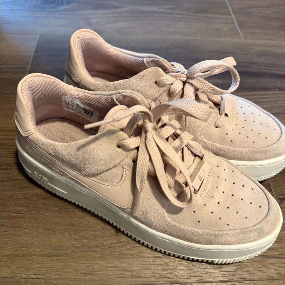 Nike Blush Pink Suede Sneakers